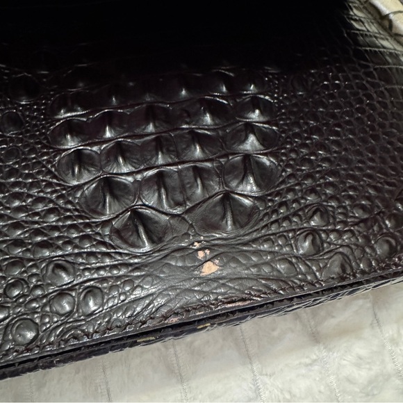 Brahmin Hudson Shoulder Bag Purse Handbag Cross Embossed Leather Flap Designer - Picture 11 of 12